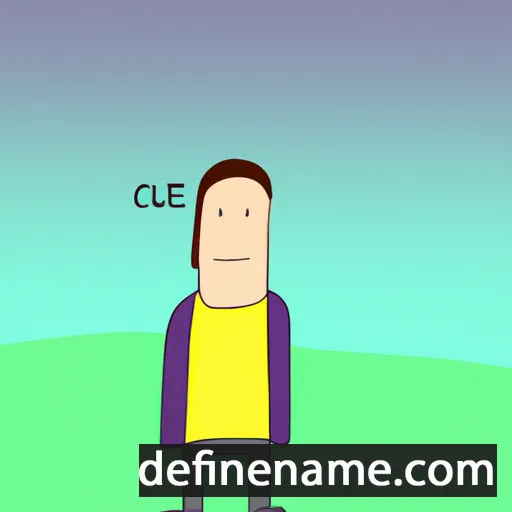 cartoon of the name Clae