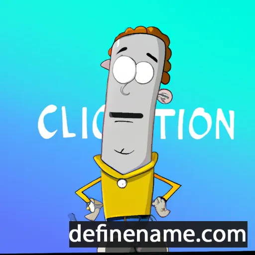 cartoon of the name Claiton