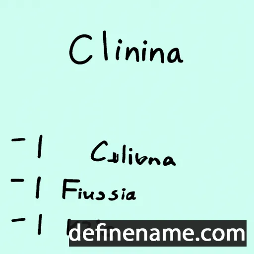 cartoon of the name Clazina