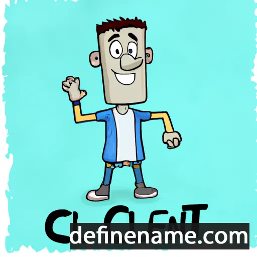 cartoon of the name Clent