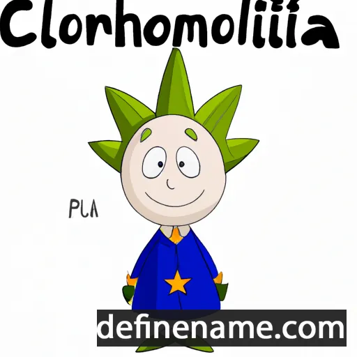 cartoon of the name Clintonia