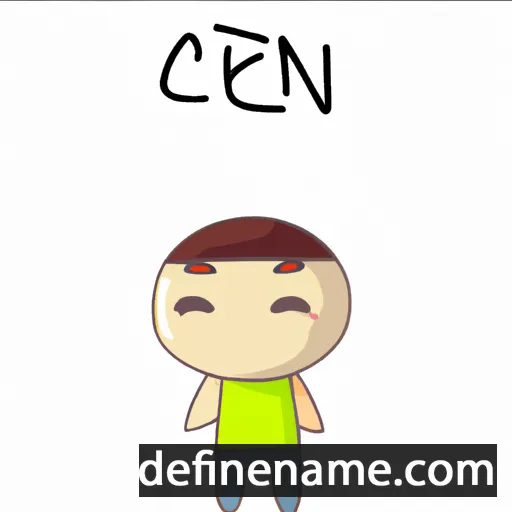 cartoon of the name Cẩn