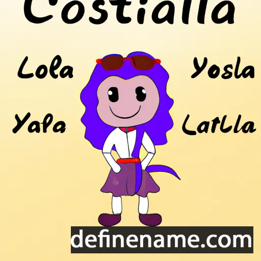 cartoon of the name Colastia