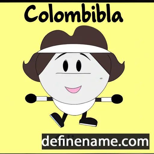 cartoon of the name Columbia