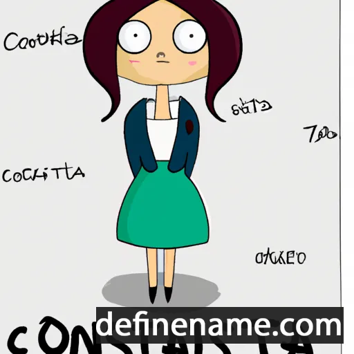 cartoon of the name Constanzia