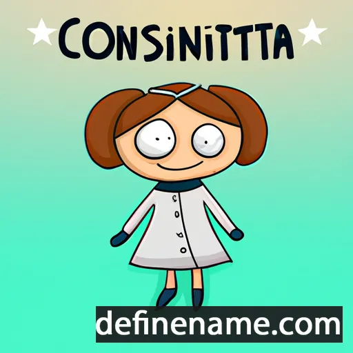 cartoon of the name Constinia