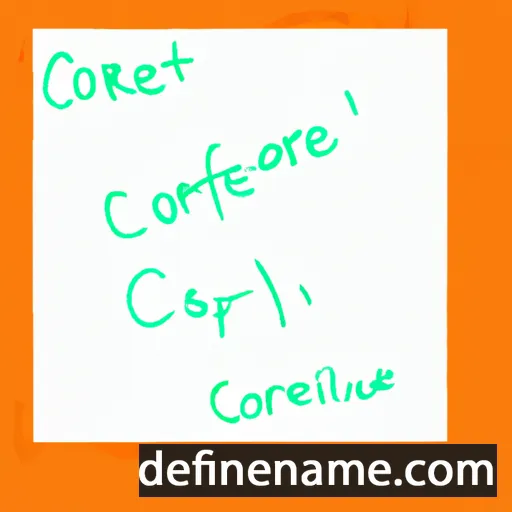 cartoon of the name Coralene