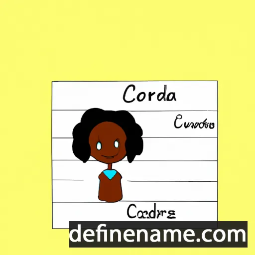 cartoon of the name Cordia