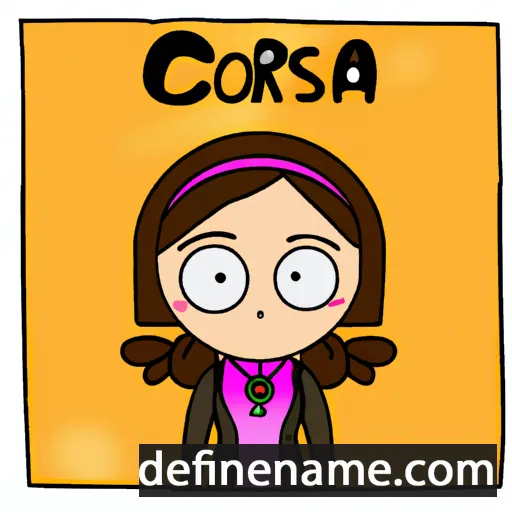 cartoon of the name Corissa