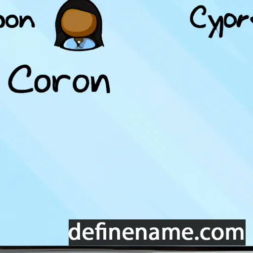 cartoon of the name Coryn