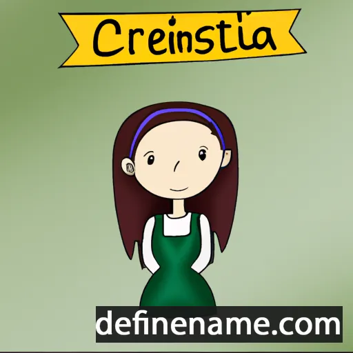 cartoon of the name Crestina