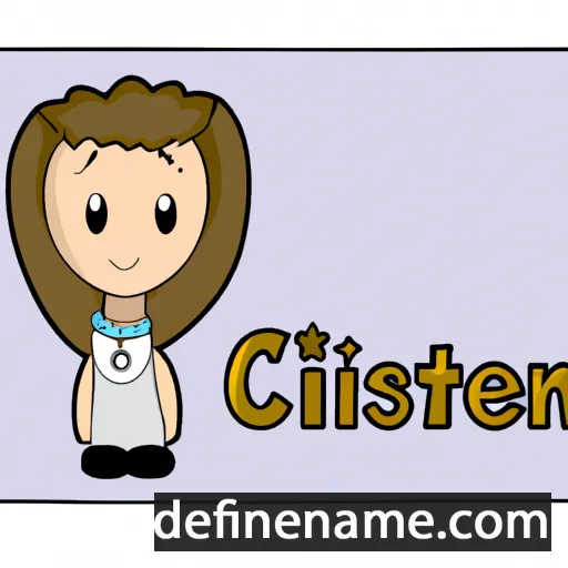 cartoon of the name Cristeen