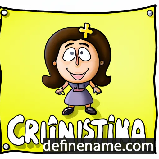 cartoon of the name Cristgina