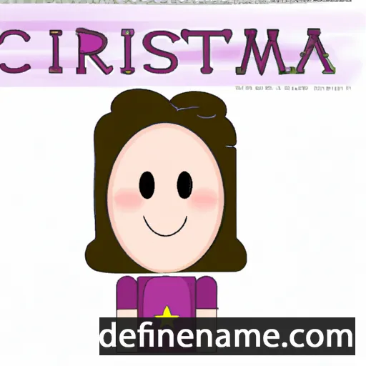 cartoon of the name Cristiane