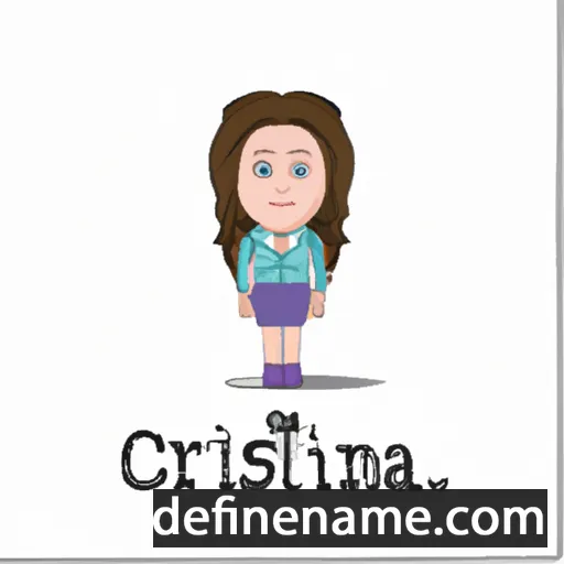 cartoon of the name Cristieana