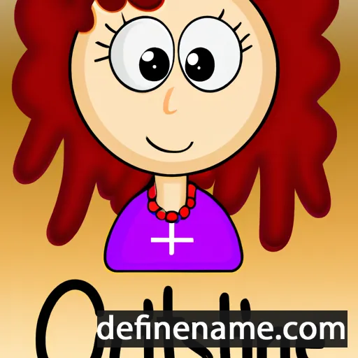 cartoon of the name Cristiene