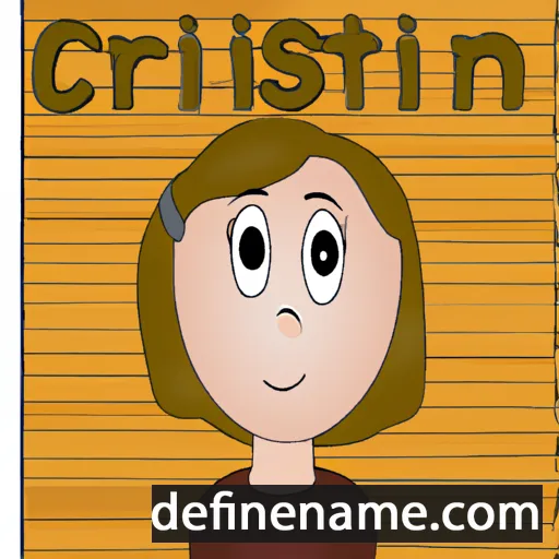 cartoon of the name Cristin