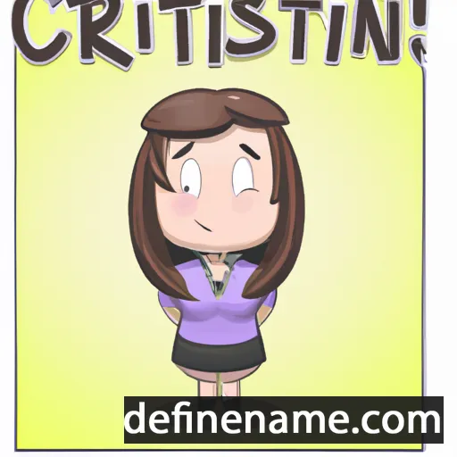 cartoon of the name Cristin