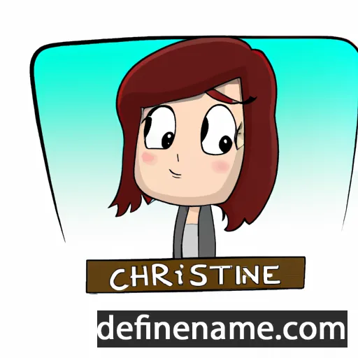 cartoon of the name Cristine