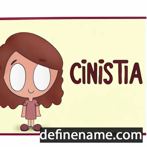 cartoon of the name Cristinia