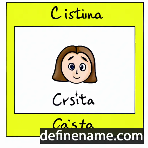 cartoon of the name Cristiniana