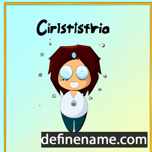 cartoon of the name Crystiana