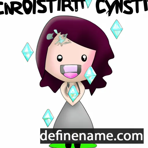 cartoon of the name Crystin