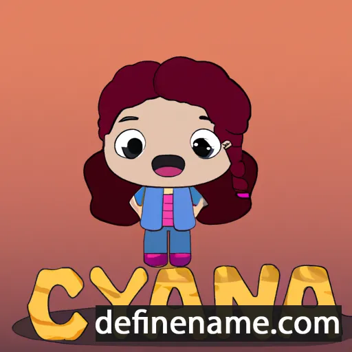 cartoon of the name Cyana