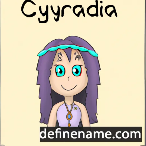 cartoon of the name Cyandria