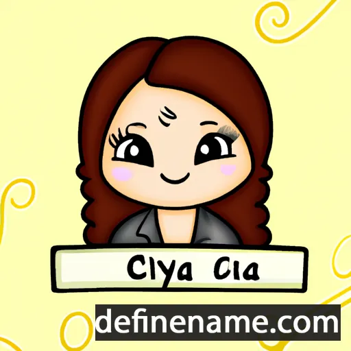 cartoon of the name Cylia