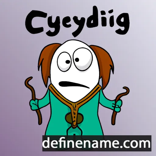 cartoon of the name Cynegyð