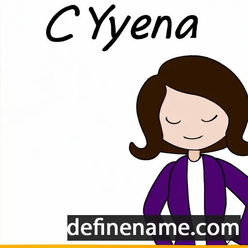 cartoon of the name Cyneva