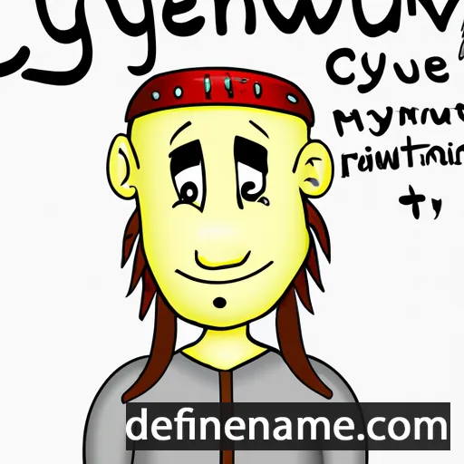 cartoon of the name Cynewulf