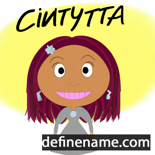 cartoon of the name Cyntia