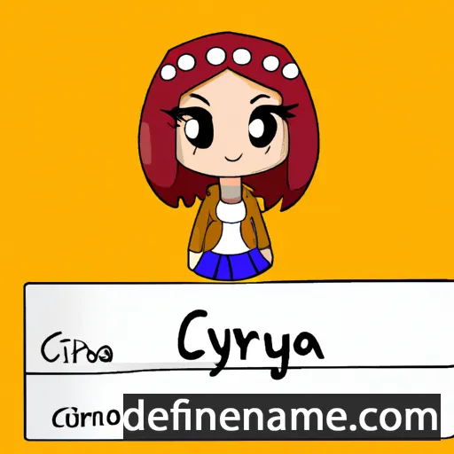 cartoon of the name Cyrina