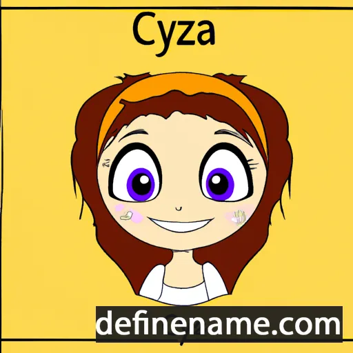 cartoon of the name Cyzia