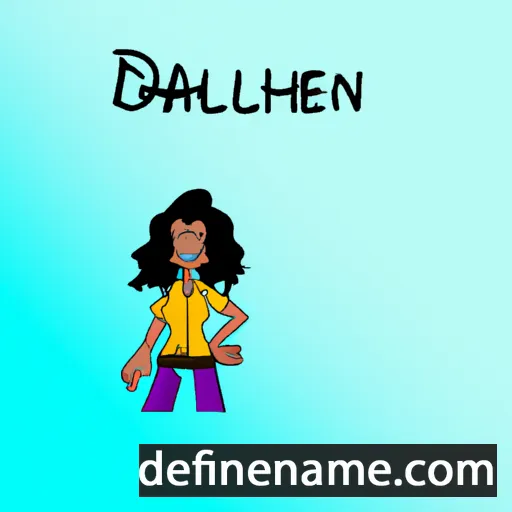 cartoon of the name Dahleen