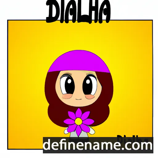 cartoon of the name Dahliah