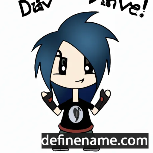 cartoon of the name Dahvie