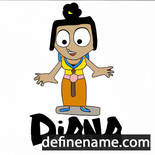 cartoon of the name Daindra