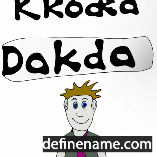 cartoon of the name Dakoda