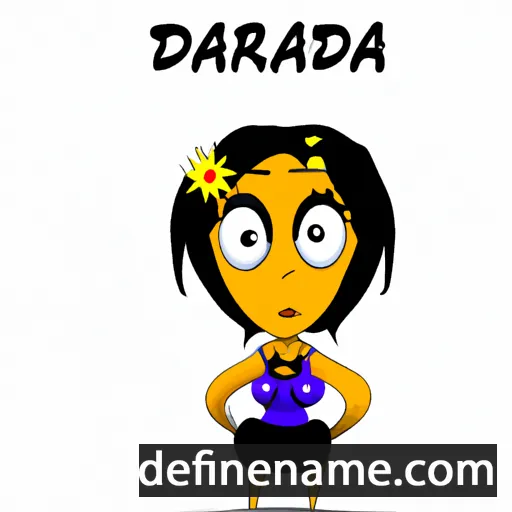 cartoon of the name D'Andra