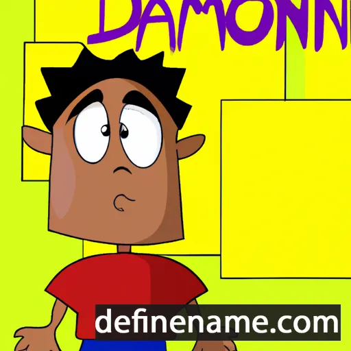 cartoon of the name Da'mon