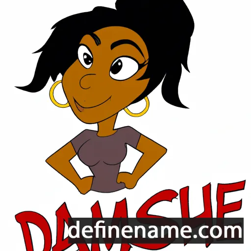 cartoon of the name Damesha