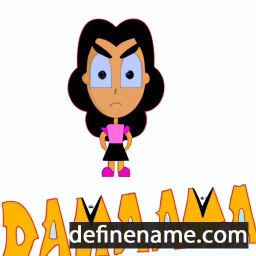 cartoon of the name Damiána