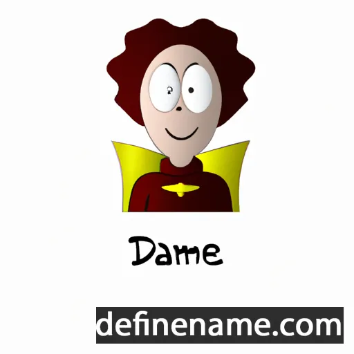 cartoon of the name Damiët