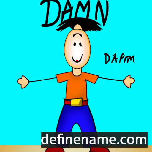 cartoon of the name Damin