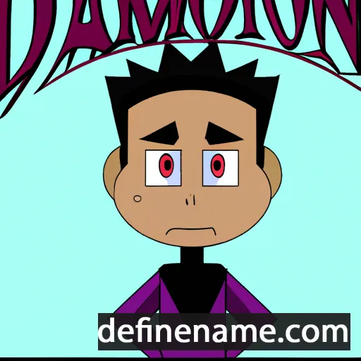 cartoon of the name Damión