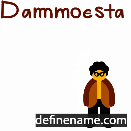 cartoon of the name Damostheneia