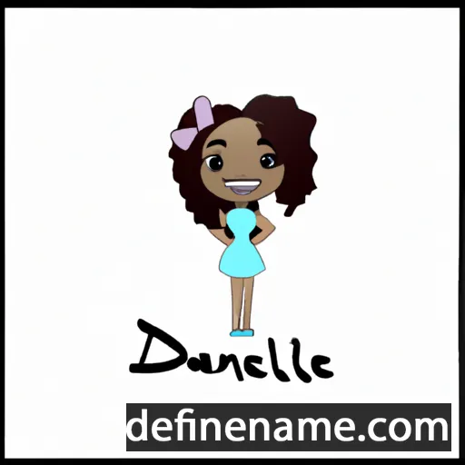 cartoon of the name Daneille